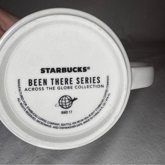 Starbucks Phoenix Ceramic Mug in White and Red with Yellow Accents - Picture 5 of 7